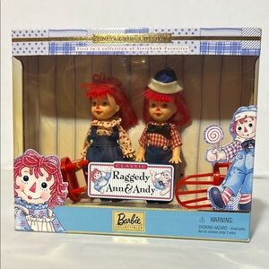 Barbie 1999 Collectibles Raggedy Ann & Andy Mini Dolls